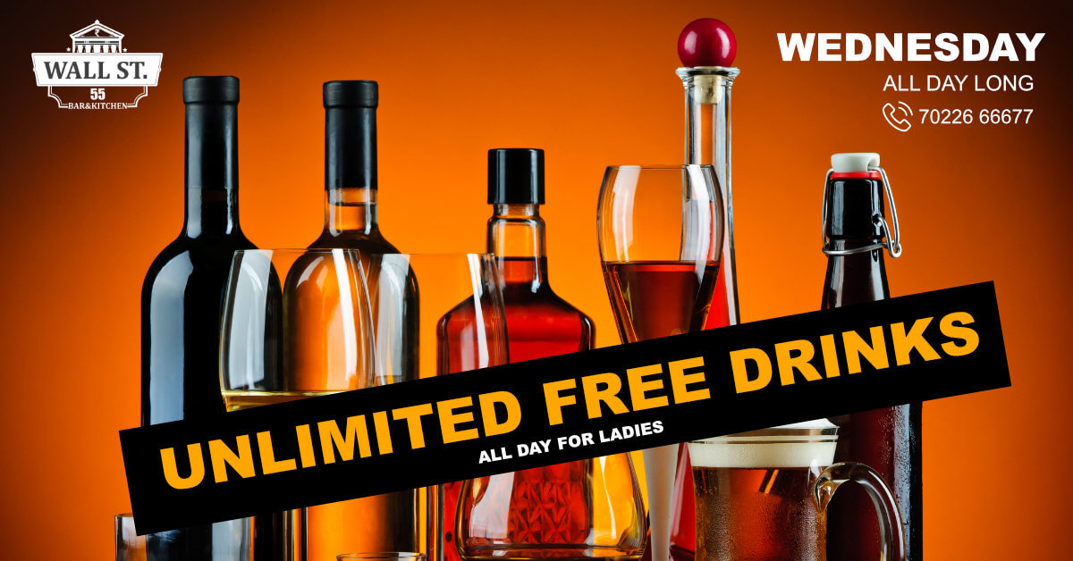 Ladies Night free drinks creative